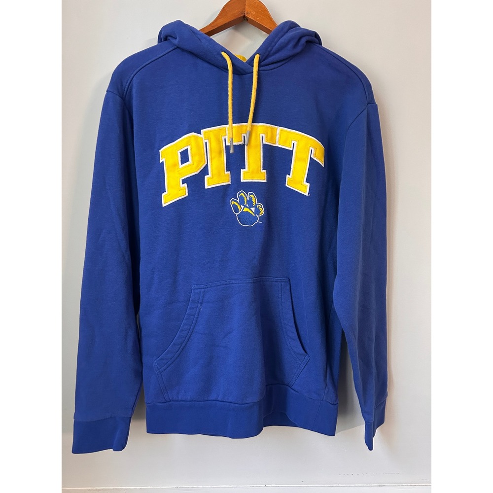 Champion Pitt Panthers Hoodie University of Pittsburgh Blue Yellow Mens Small